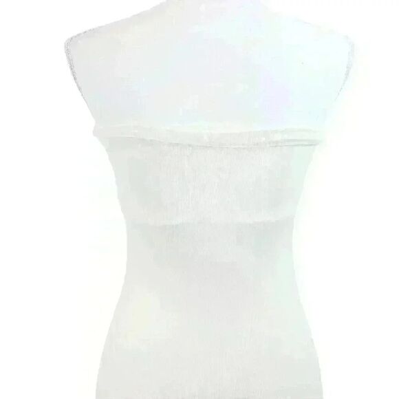 Long Cream Strapless Stretchy Tube Dress w/Lined Bra Size Medium - Picture 3 of 6